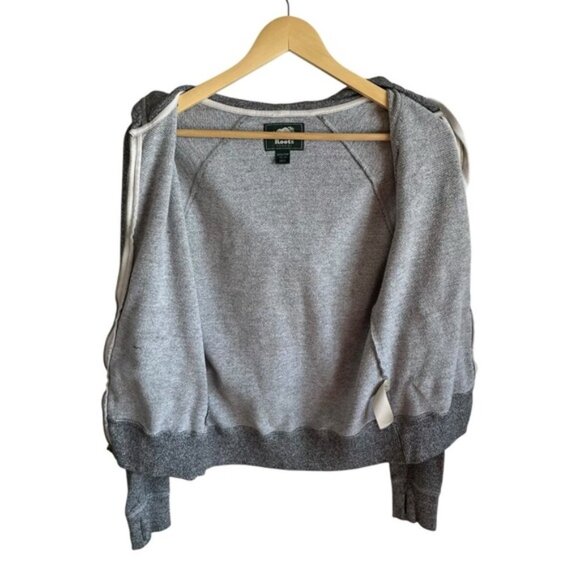 Roots Zip Up Hoodie XS Gray Salt Pepper Canada - Picture 10 of 13